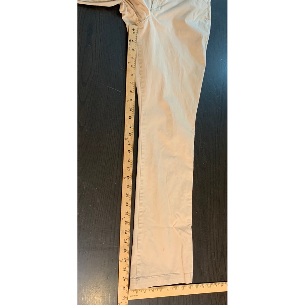 Old Navy Bootcut Khaki Pants Womens 8 Tan Rolled Oats Stretch Chino STAINS - Picture 6 of 8
